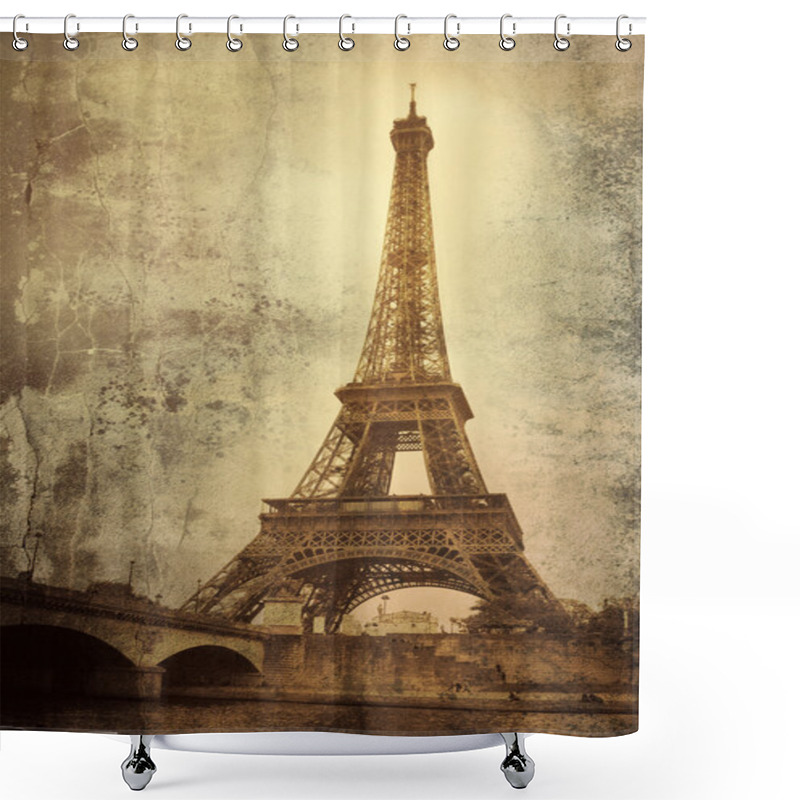 Personality  Eiffel Tower Shower Curtains