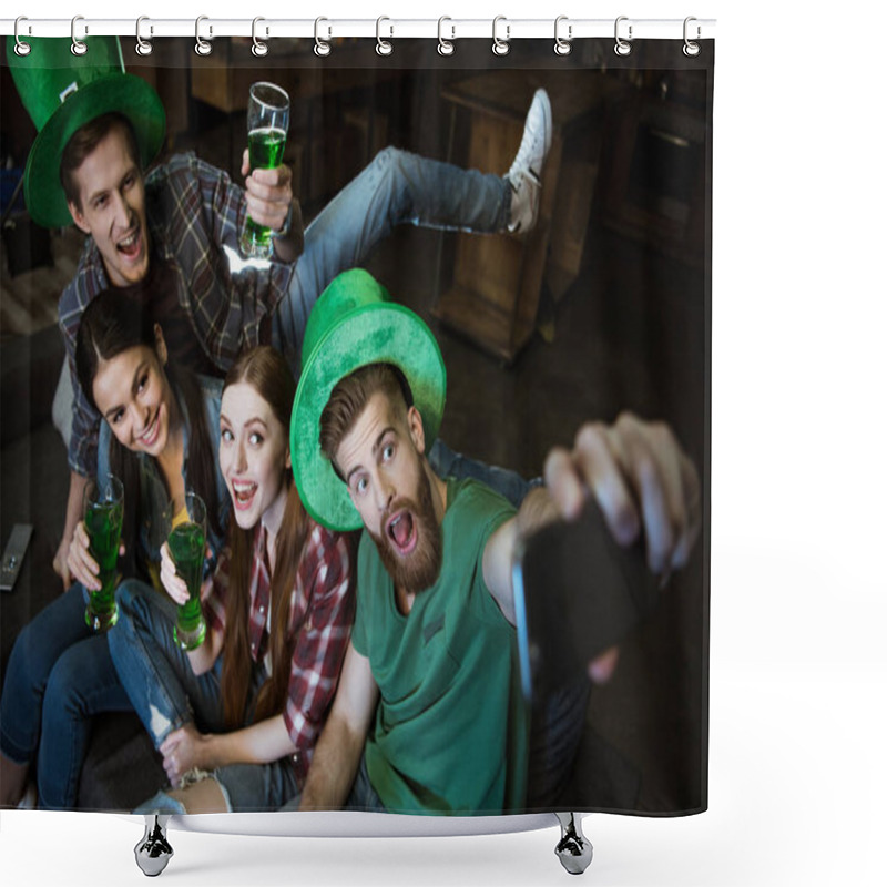 Personality  Friends During St. Patrick's Day Celebration Shower Curtains