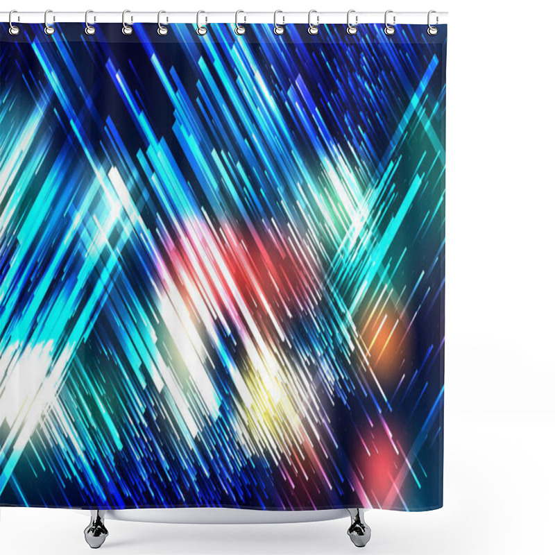 Personality  Dark Blue Diagonal Lines Background Shower Curtains