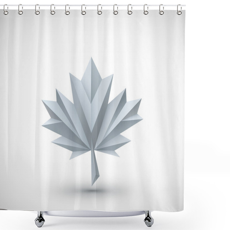 Personality  Conceptual Polygonal Maple Leaf. Shower Curtains