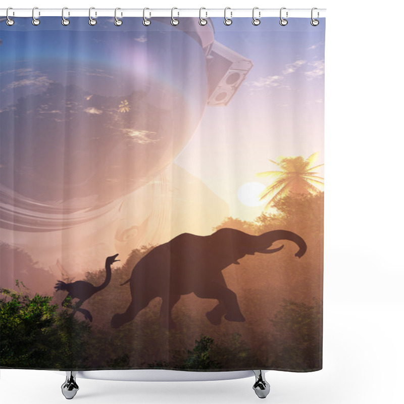 Personality  Nature And Space. Shower Curtains