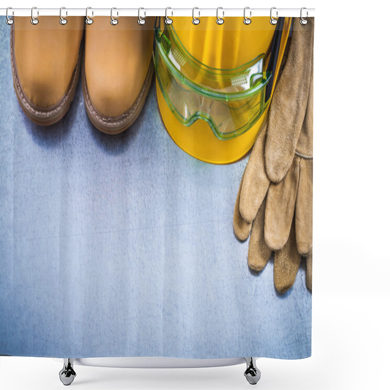 Personality  Protective Gloves, Boots, Hard Hat Shower Curtains