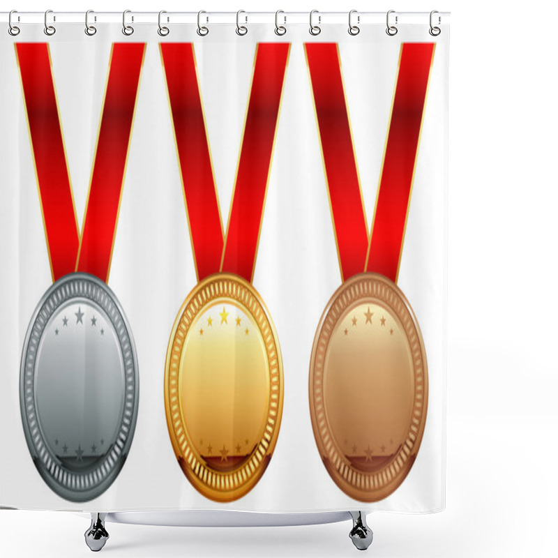 Personality  Medal Set Shower Curtains