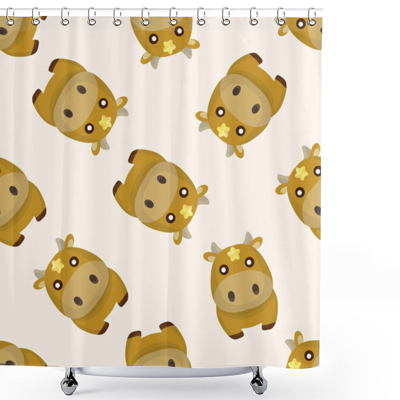 Personality  Constellation Taurus ,seamless Pattern Shower Curtains