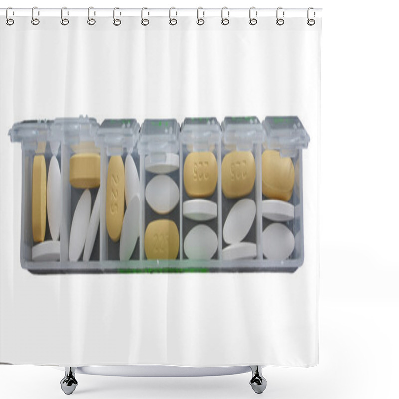 Personality  Set Of Pills Shower Curtains