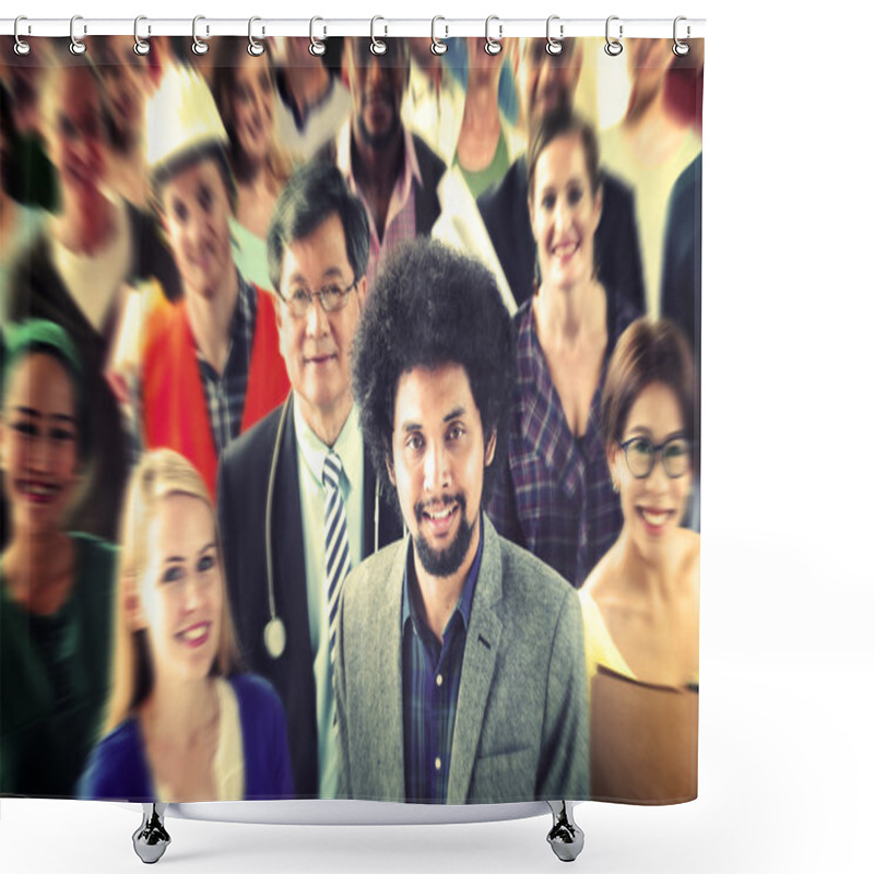 Personality  Diversity Crowd Of People Concept Shower Curtains