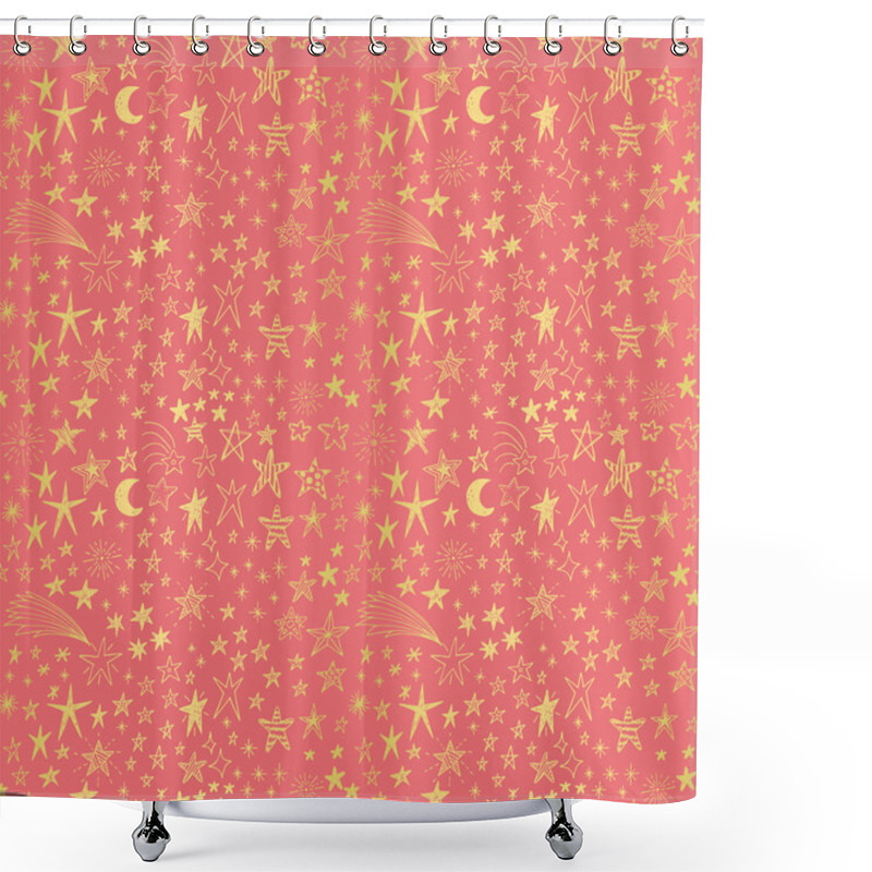 Personality   Hand Drawn Doodle Stars Shower Curtains