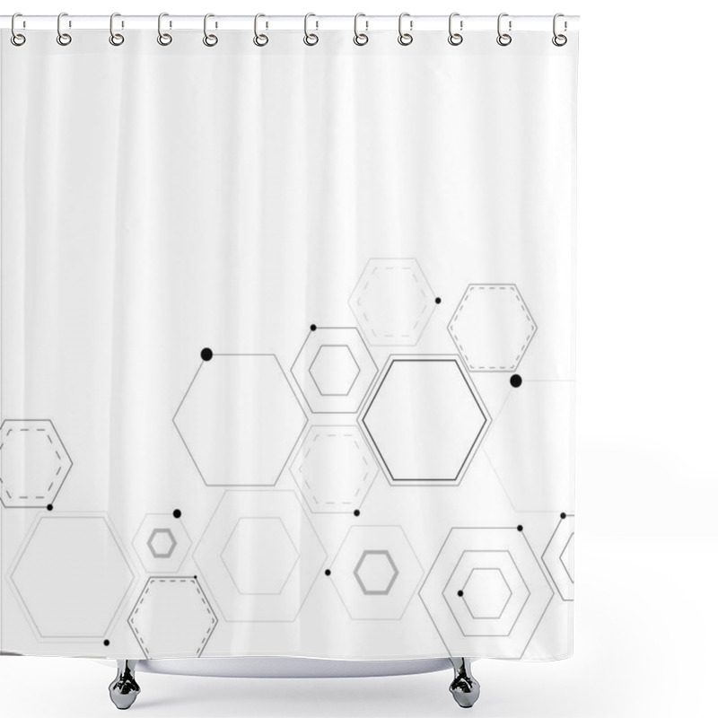 Personality  Absract Technology And Science Background. Shower Curtains