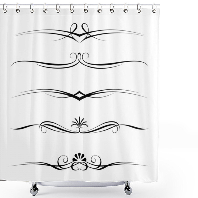 Personality  Decorative Elements, Border And Page Rules Shower Curtains