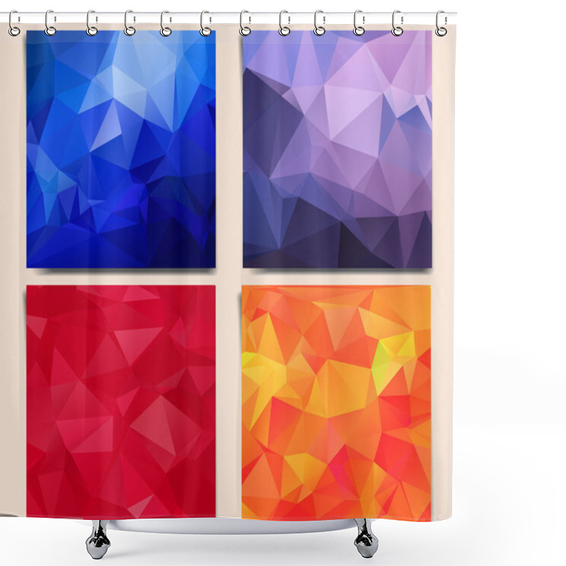 Personality  Set Of Abstract Geometric Backgrounds. Shower Curtains