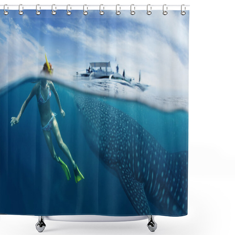 Personality  Shark Shower Curtains