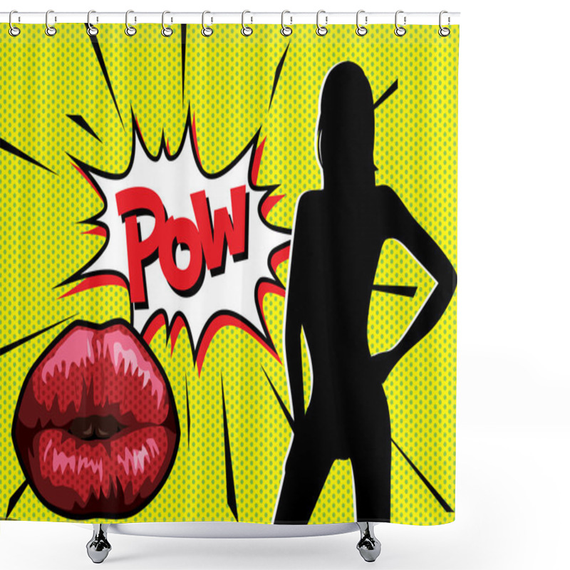 Personality  Pop Art Pow Shower Curtains