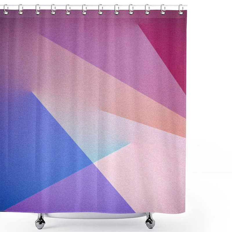 Personality  Vertical Abstract Background Blending Pink, Purple, And Blue Hues, Enhanced By A Grainy Texture And Geometric Shapes, Ideal For Banners, Wallpapers, And Digital Art Shower Curtains