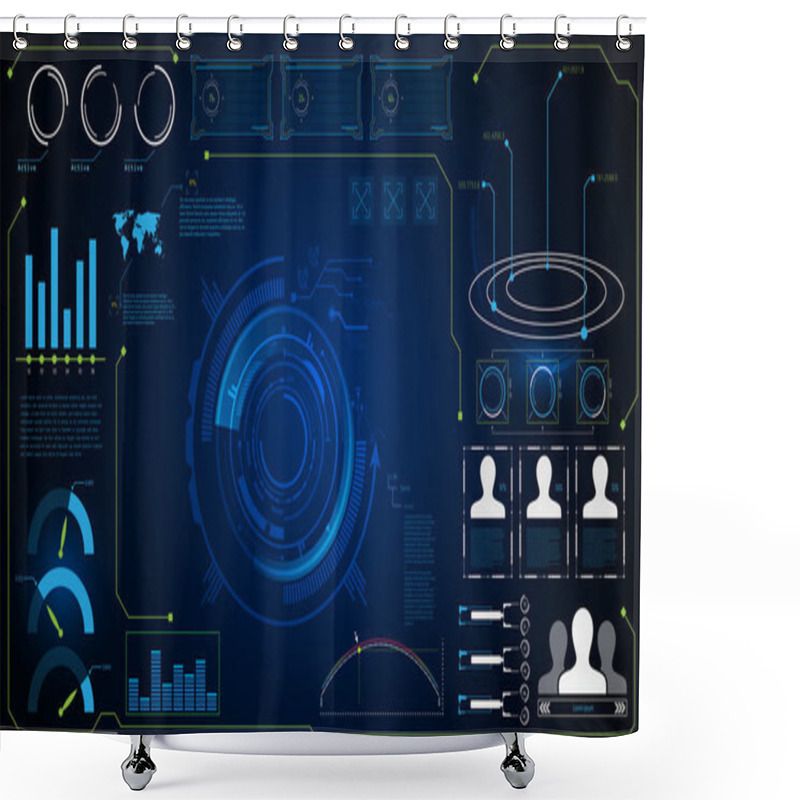 Personality  Future Technology Screen  Shower Curtains