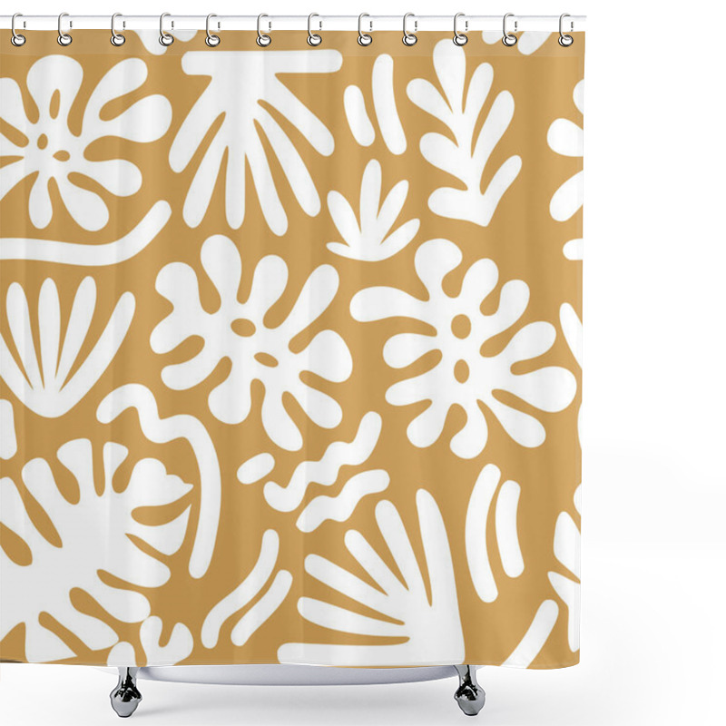 Personality  Tremdy Pattern  Background With Abstract Floral And Leaf Patterns Shower Curtains