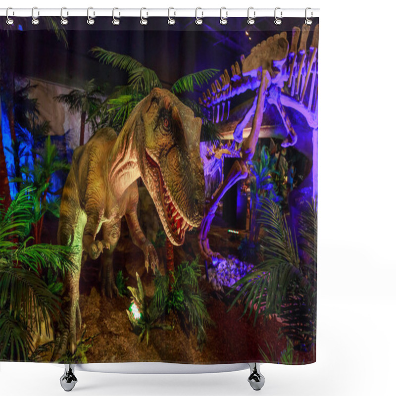 Personality  Dinasours Unearthed - Yangchuanosaurus Shower Curtains