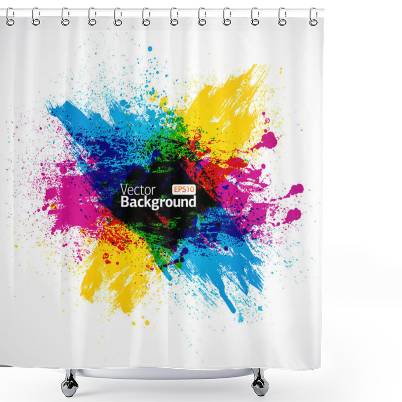 Personality  CMYK Vector Background Shower Curtains