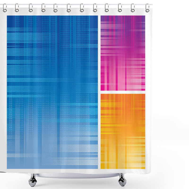 Personality  Abstract Halftone Background Shower Curtains