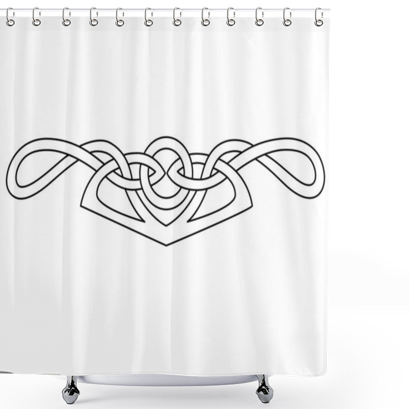 Personality  Border Or Divider For Text In Celtic Style - Vector Linear Ornament. Separator For Coloring Book In The Form Of A Celtic Ornament. Outline Shower Curtains