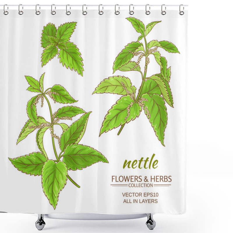 Personality  Nettle Vector Set Shower Curtains