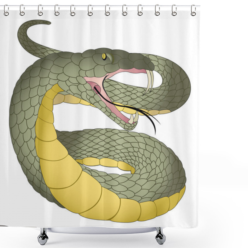 Personality  Snake, illustration shower curtains