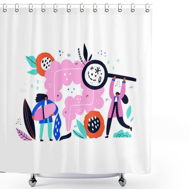 Personality  Human Intestine Research. Two Scientists Shower Curtains