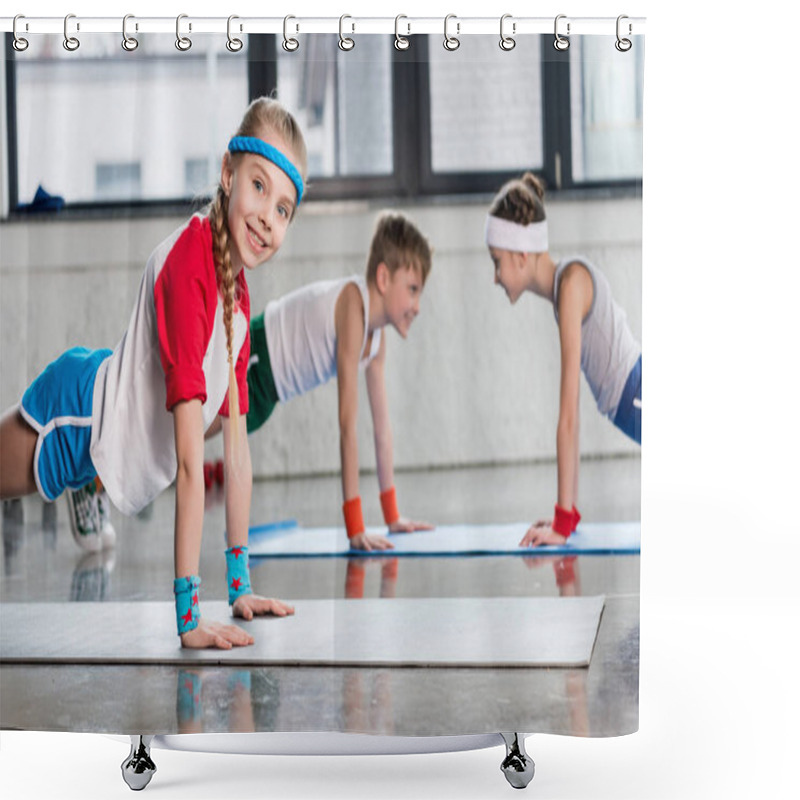 Personality  Active Kids In Sportswear  Shower Curtains