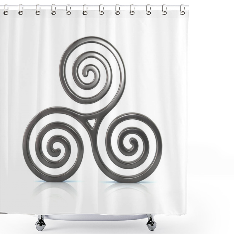 Personality  Silver Triskele Symbol  Shower Curtains