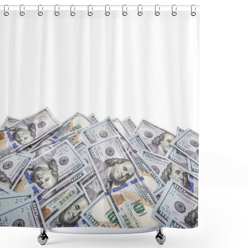 Personality  American Dollars Over White Shower Curtains