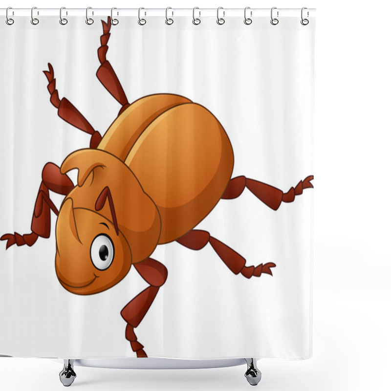 Personality  Beetle With Sharp Horn Shower Curtains