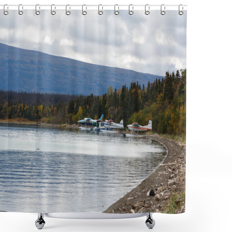 Personality  Naknek Lake Airport Shower Curtains