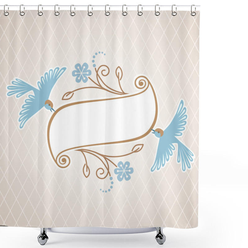 Personality  Decorative Original Greeting Card Shower Curtains