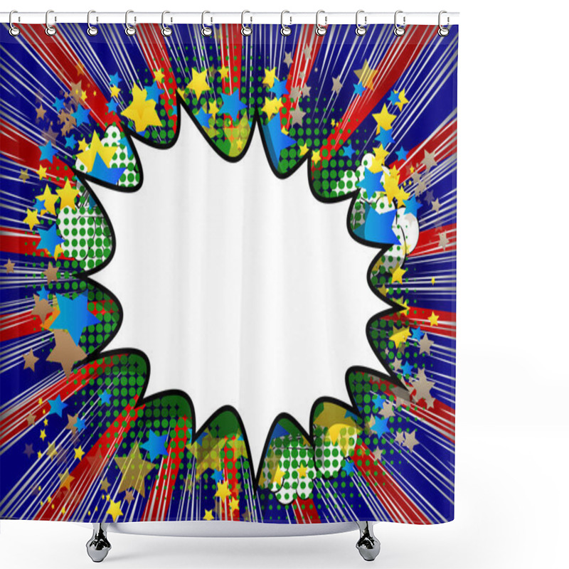 Personality  Explosion, Retro Style Comic Book Background. Shower Curtains