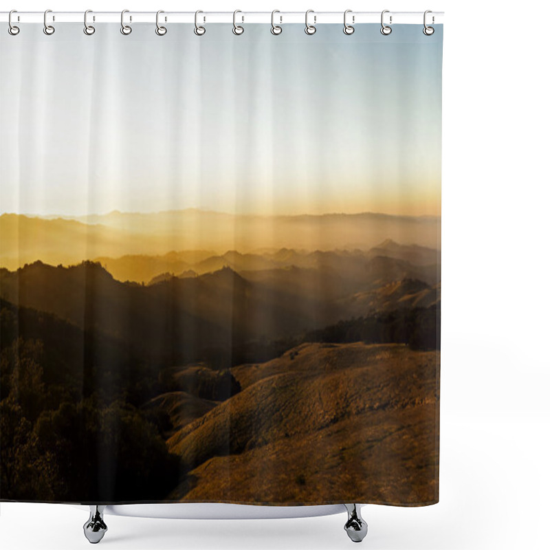 Personality  Sunset Lighting On Rolling Foothills From Mount Diablo Shower Curtains