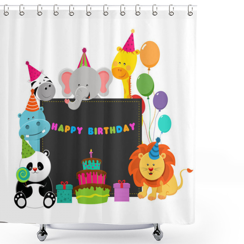 Personality  Birthday Animals Shower Curtains