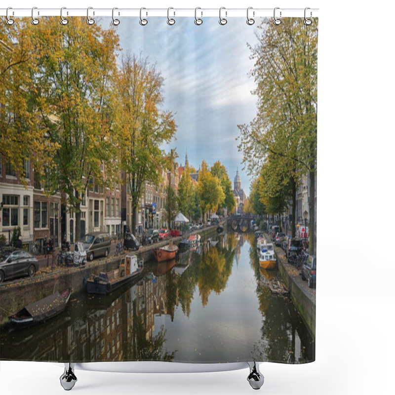 Personality  The Canal Oudezijds Voorburgwal In The Red Light District Shower Curtains