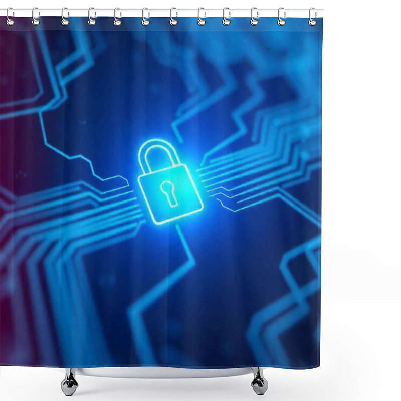 Personality  Cyber Security Lock Data Protection Cyber Security Privacy Cyber Security Concept Background With Keyhole Man With Laptop, Cyber Security  Blockchain Technology Abstract Background. VPN Virtual Private Network Protocol Concept Cyber Security, Data  Shower Curtains