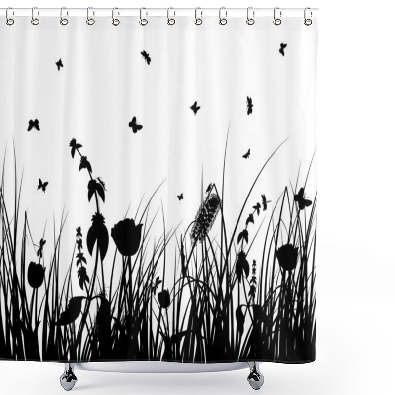 Personality  Meadow Silhouettes Shower Curtains