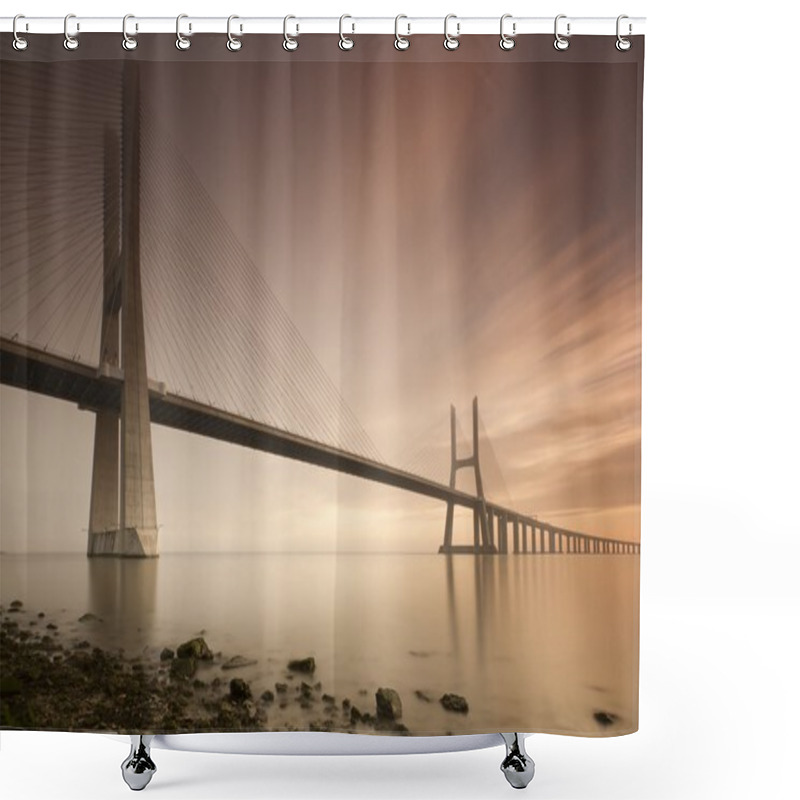 Personality  Vasco De Gama Bridge Shower Curtains