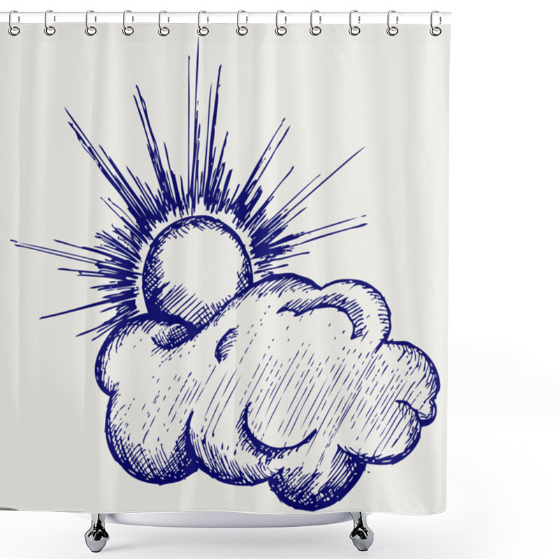 Personality  Sun In The Clouds Shower Curtains