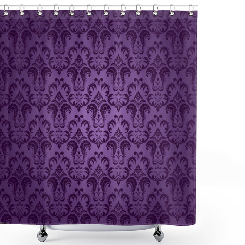 Personality  Purple Seamless Ornament Shower Curtains