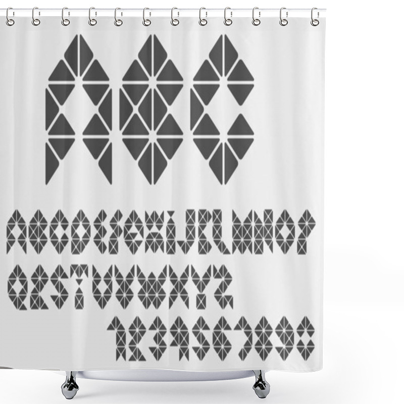 Personality  Original Mosaic Alphabet. Vector Eps10 Shower Curtains