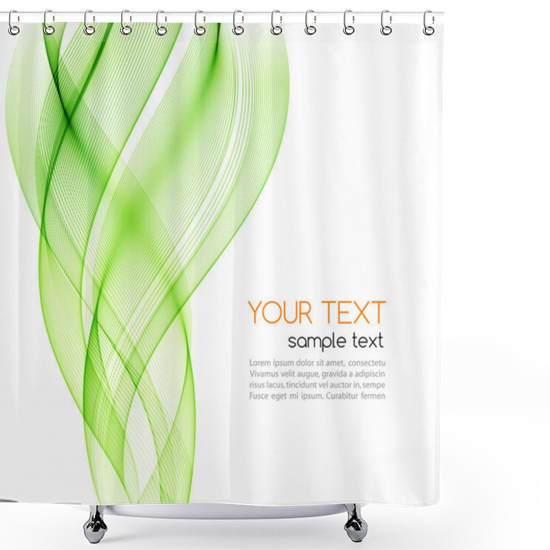 Personality  Abstract Curved Lines Background. Template Brochure Design Shower Curtains