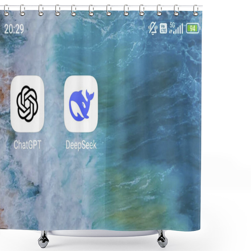 Personality  DeepSeek. Artificial Intelligence. CHATGPT. Artificial Intelligence Chat Created By The Company Of The Same Name. Application Design. Shower Curtains