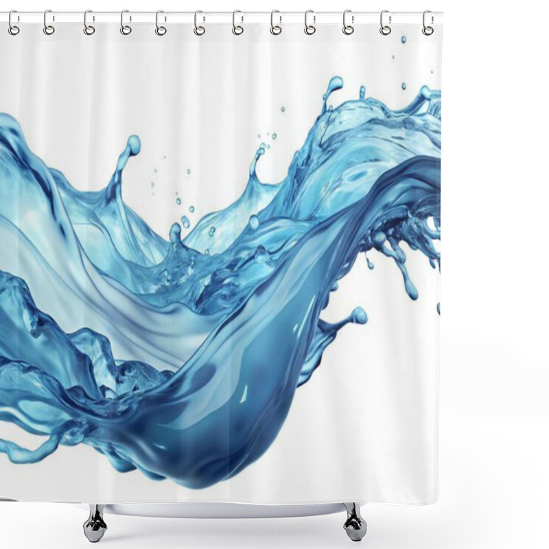 Personality  Close-Up Rippling Water Movement Graphic For Spa And Wellness Backgrounds In High-Resolution Shower Curtains