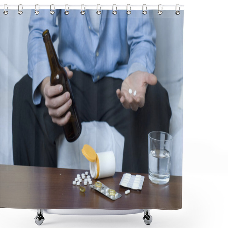 Personality  Alcohol And Drugs Shower Curtains