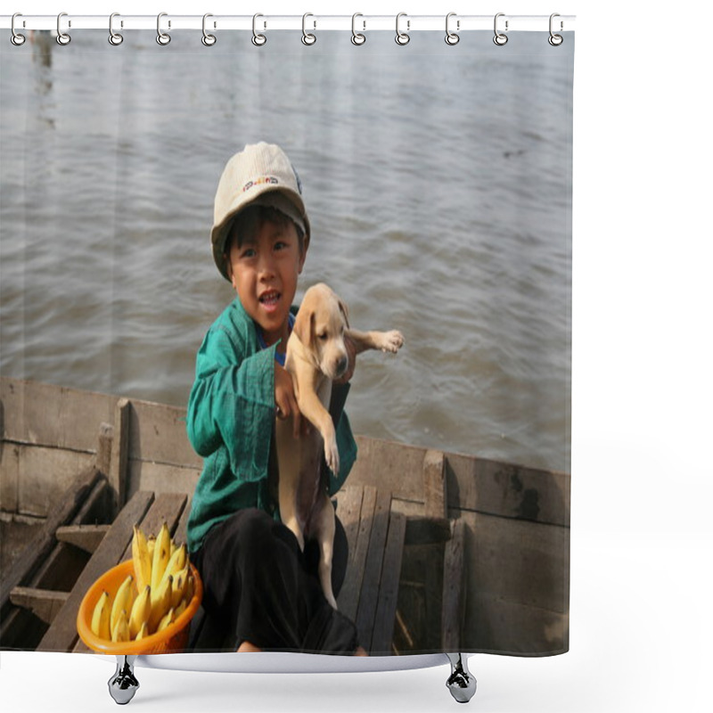 Personality  Poverty In Tonle Sap Shower Curtains