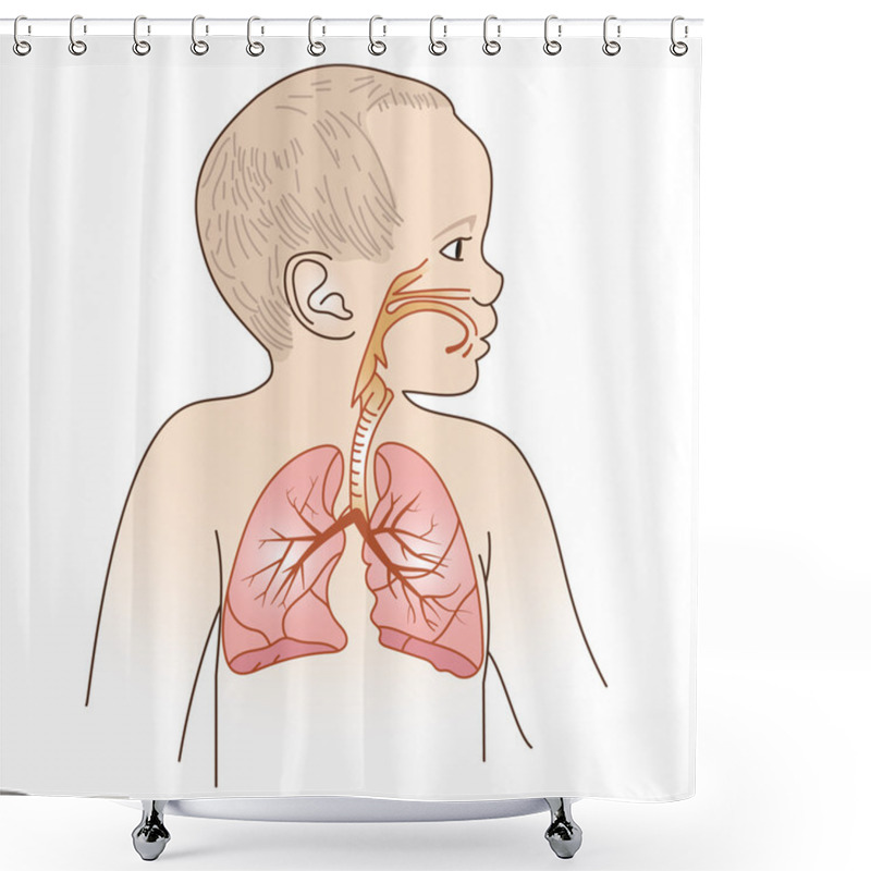 Personality  Child Respiratory Scheme Shower Curtains