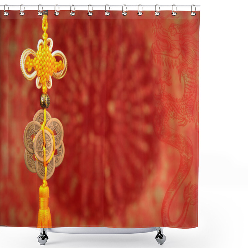 Personality  Lucky Knot For Chinese New Year Greeting Shower Curtains