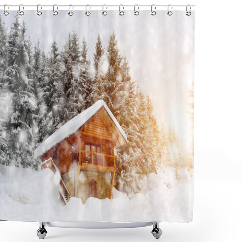 Personality  Winter Landscape Shower Curtains